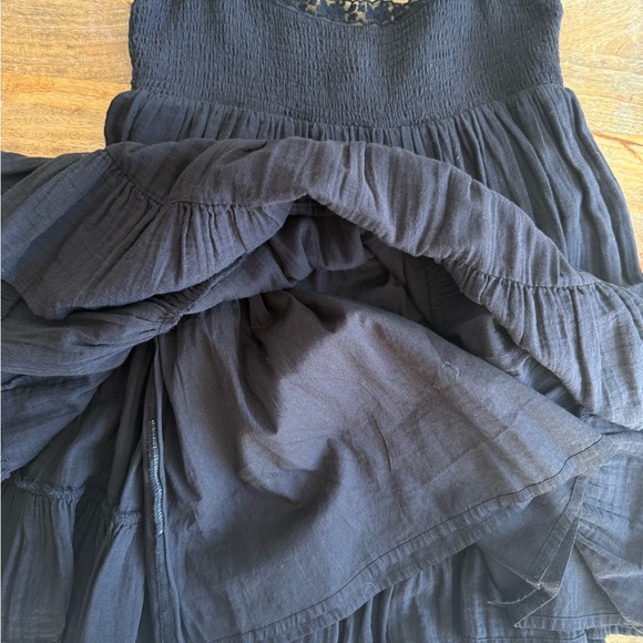 Lace Chiffon Mini Dress Black Zara M NWT - Picture 11 of 12